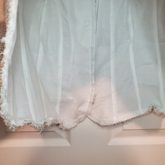 Soft Surroundings Beige Tweed Blazer Linen Blend Sz L - Picture 8 of 11